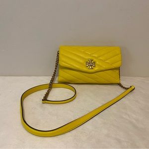 💕Auth💕 Tory Burch Kira Golden Sunset Chevron Chain Wallet *FINAL PRICE*